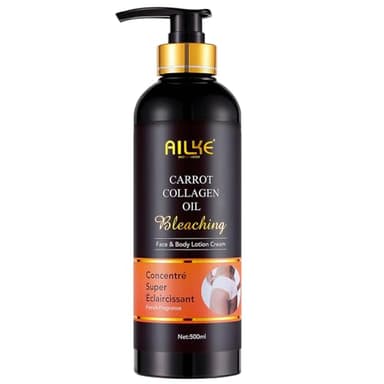 Lotion Corporelle Blanchissante au Collagène, Clarifie, Hydrate, éclaircit, Avec De L'huile De Carotte Biologique, Peau éclatante, Teint Uniforme, Supprimer Taches Brunes