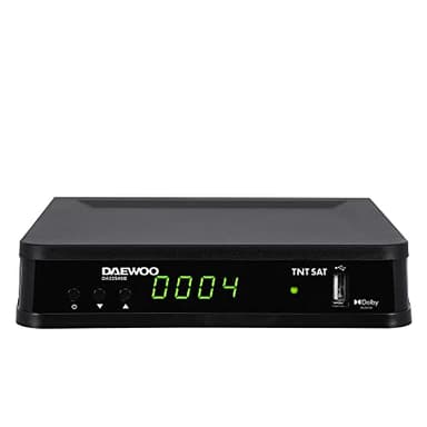 D2 Diffusion Daewoo Décodeur Satellite DVB S/S2 - TNT Sat - avec Carte d'abonnement Incluse - Dolby Digital Plus - AC3 - Tuner - EPG - avec télécommande