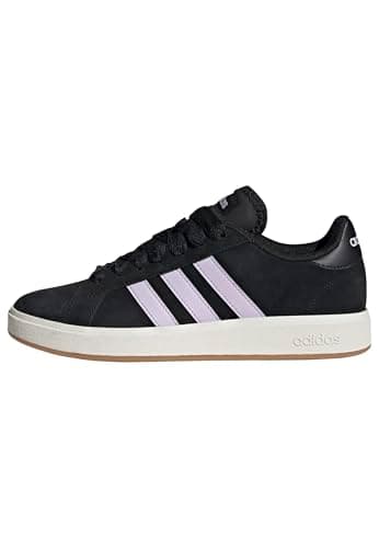 Adidas Femme Grand Court Base 00s Shoes, Core Black/Ice Lavender/Off White, 38 EU