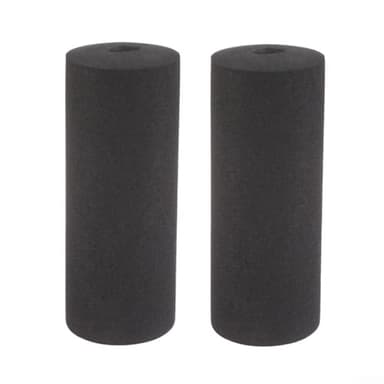 Lot de 2 coussinets en mousse pour extension de jambe – Rouleaux de rechange pour banc de musculation et table d'inversion – Mousse haute densité noire, 170 mm x 80 mm x 20 mm, compatibles avec tube