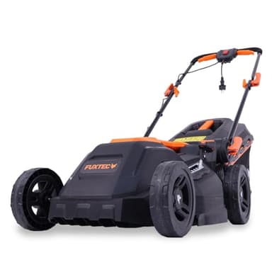FUXTEC Tondeuse à Gazon Électrique Filaire Poussée FX-RME38 12Kg, Largeur De Coupe 38cm, Bac De Ramassage 40L, Hauteur De Coupe 20mm - 70mm, 1600Watt - 220V