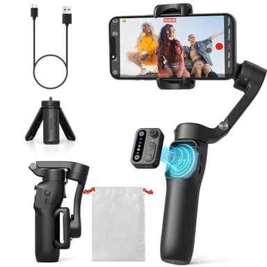 hohem Stabilisateur Smartphone iSteady X3 SE, 3 Axes Stabilisateur de Cardan, Design léger et Pliable avec télécommande détachable, Batterie de 11H, Parfait pour Le Vlogging et Les Selfies