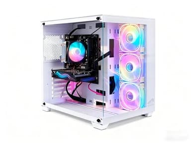 STGsivir PC Gamer Fixe,Ordinateur Gaming,GeForce RTX 3050 6Go GDDR6,Ryzen 7 5700X up to 4.6Ghz,16Go DDR4,1To SSD,WiFi 6,BT5.0,Ventilateur RGB x3,Windows11 Pro