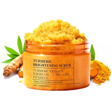 Gommage Corporel Au Curcuma Et Vitamine C, Gommage Exfoliant, Améliore Les Taches Brunes Et Acné, Nettoyage En Profondeur, Lisser La Peau Et Eclaircir Le Teint, Déodorant Pour Corps, Soins Du Corps