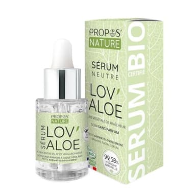 Sérum Bio - Aloé Vera et Acide Hyaluronique (3%) - Anti-âge - 30ml - Propos'Nature