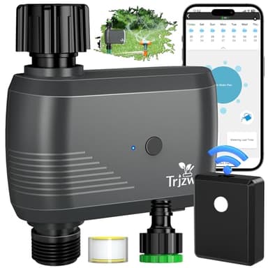 TRJZWA Programmateur Arrosage Automatique WiFi, Dernier Modèle 2024 Système Arrosage Les Plantes D'intérieur et D'extérieur de Jardin Goutte AVCE Gateway pour Vacances Voyage Arrosage Automatique