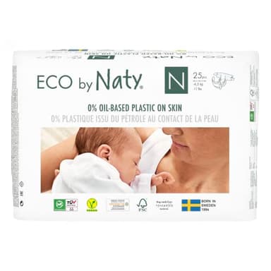 Lot de 25 couches prématurées NATY 4,5 kg
