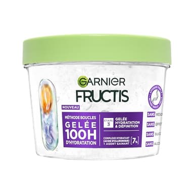 Garnier Fructis Méthode Boucles - Gelée Capillaire Hydratation & Définition pour Cheveux Bouclés - Enrichie en Acide Hyaluronique et Agent Gainant - Pour Tous les Types de Boucles - 370 ml