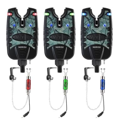 Détecteur de touche et balancier à LED 3 couleurs - Éclairage LED - Alarme de pêche à la carpe - Camouflage