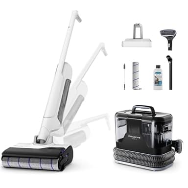 Rowenta X-Clean 10 et Clean it, Aspirateur Laveur sans Fil et Shampouineuse, Parfait pour Tâches Tenaces et Poils, Sols Durs, Moquettes et Tapis GZ7540WO + IN5010F0