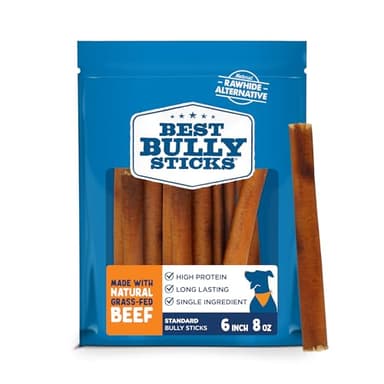 Bâtonnets Bully Sticks 100 % naturels de 15,2 cm par Best Bully Sticks (sac de 20 oz) Best Bully Sticks