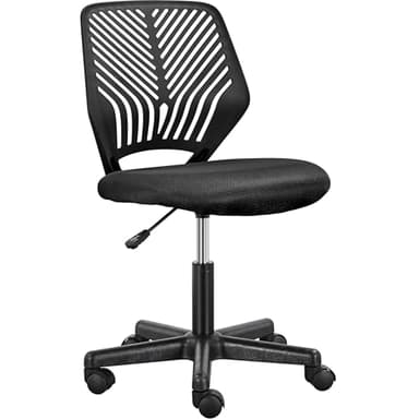 Yaheetech Chaise de Bureau, Chaise d'Ordinateur, Fauteuil Bureau Ergonomique, Pivotant, Fonction Réglage, Style Moderne, Charge de 136kg Noir