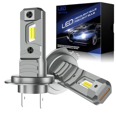 OVVOFPP H7 LED Ampoule,100W 30000LM 6500K Blanc Froid,Ampoules de Phare Voiture et Moto,LED H7 1:1 Mini Taille, Remplacement Halogène, Plug and Play