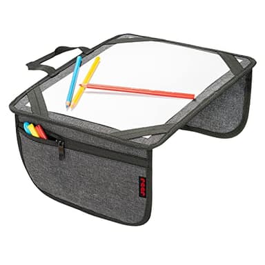 reer TravelKid Play Tapis de coloriage, pour le voyage, léger et stable, poches pratiques, imperméable, anti-taches, gris