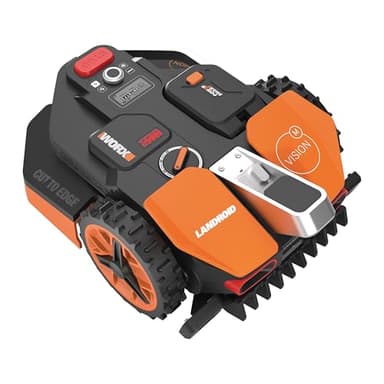 WORX LANDROID Vision 800 m² Robot Tondeuse à Gazon sans Fil périphérique WR208E.1 (Caméra 4K + IA Adaptative, évite Les Obstacles, Coupe des Bordures, Multizone, précision sans réseau RTK ou antenne)