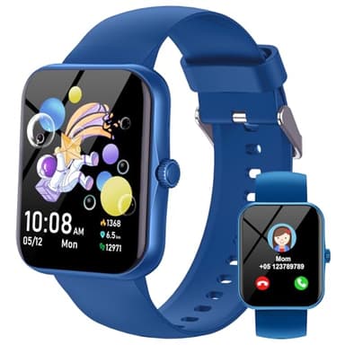 Ucani Fitness Tracker Montre Connectée Enfant, Smartwatch pour Garçon Fille 100+ Modes Sport Réveil Pedometer Moniteur Sommei, Jeux, 1,83" HD Smart Watch Intelligente pour Ados 5-16 Ans Cadeau, Bleu