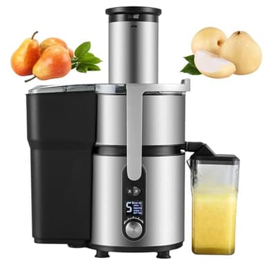 lilishangmao Extracteur De Jus Centrifuge Professionnel De Table, Large Ouverture De 84 mm, 5 Vitesses, Contrôle Numérique, Rendement Élevé Et Nettoyage Facile – pour La Maison Ou Les Commerces