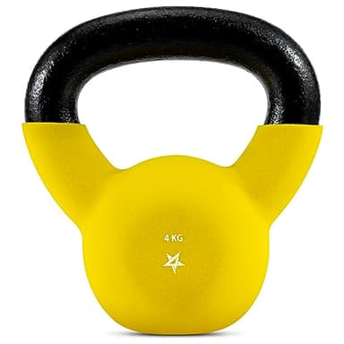 Yes4All XSQQ Kettlebell en néoprène, Kettlebells de musculation - 4KG Jaune