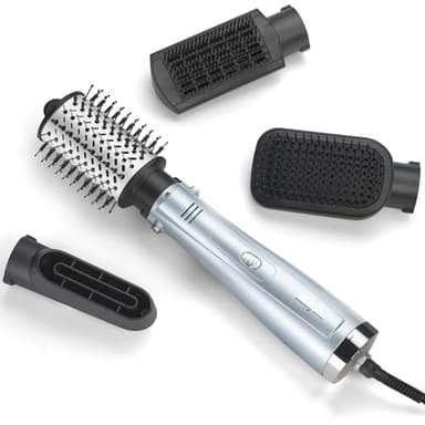 BaByliss Brosse soufflante Hydro-Fusion 4-in-1 - Technologie ionique Anti-Frisottis, Sécher, Mettre en forme, Apporter du volume & Lisser avec un seul appareil, Bleu, AS774E