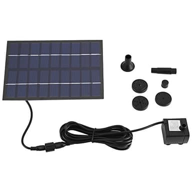 Pompe de fontaine solaire, 9V 1.8W 200L/h PET panneau solaire alimenté, eau réservoir de poissons piscine maison jardin kit d'arrosage, pour bassin de fontaine