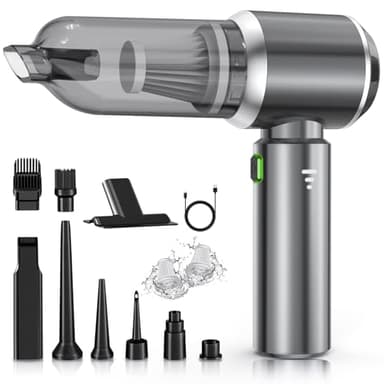 NVKHG Aspirateur à Main, 18000Pa Aspirateur à Main sans Fil, Aspirateur de Voiture à 3 Vitesses avec Moteur sans Brosse, Mini Aspirateur de Voiture pour Voiture Animaux Maison Car