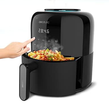 Cecotec Friteuse à Air sans Huile de 2,5L Air Fryer Cecofry Pixel 2500 Touch. 1200W, Tactile et Compacte, Minuterie, Contrôle de Température, Technologie PerfectCook, Pieds Antidérapants.