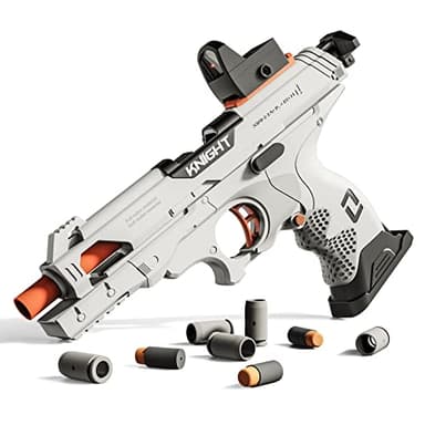 Pistolet Jouet Mousse Blaster avec Coque de Magazine éjectant Jouet Pistolet Balle Molle Fléchette pour Les Enfants de 8 Ans et Plus