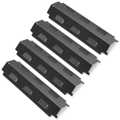 GFTIME 37cm plaque chaleur barbecue universelle Pièces de rechange pour Barbecook Siesta/Vanilla/Brahma, Charbroil, Proficook, Tarrington House, Porcelaine Diffuseur de Chaleur barbecue à gaz,4 paquet