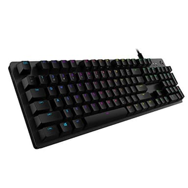 Logitech G512 Clavier Gamer Mécanique, Eclairage RGB LIGHTSYNC, Tactile Switchs GX Brown, Alliage Aluminium 5052, Touches de Fonction Complètes, Relais USB, Français AZERTY - Noir