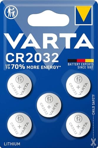 VARTA CR2032 Lot de 5 piles bouton - Power on Demand - Lithium - 3 V
