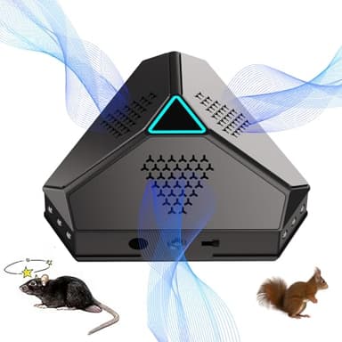 Répulsif à ultrasons pour Souris, Ultrasons pour Rats, Souris et Rats à ultrasons 360 ° avec lumière LED répulsif à ultrasons pour Souris rongeurs parasit Rats araignées