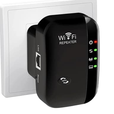 Répéteur WiFi Puissant 300Mbps Amplificateur WiFi Puissant 2.4GHz WiFi Range Booster WiFi Répéteur Extenseur sans Fil avec Port Ethernet, Protection WPS, RJ45, WiFi Extender WiFi Booster