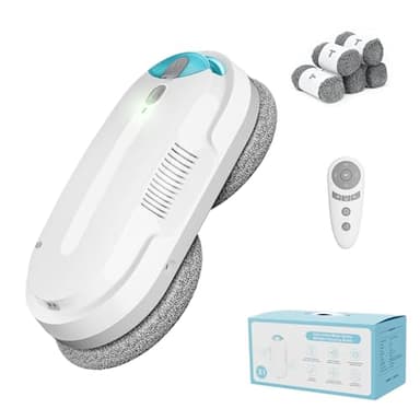 HIXZAP X1 Robot Nettoyeur de Vitres Automatique avec Jet d'eau Ultrasons Bidirectionnel, Réservoir 85ml, Détection des Bords