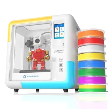X-Maker Imprimante 3D avec Application de Conception, Grande Bibliothèque de Jouets, avec 15+ Mini Modules De Conception 3D,Imprimante 3D pour Enfants,Convient pour L'École Et La Maison, Équipé De