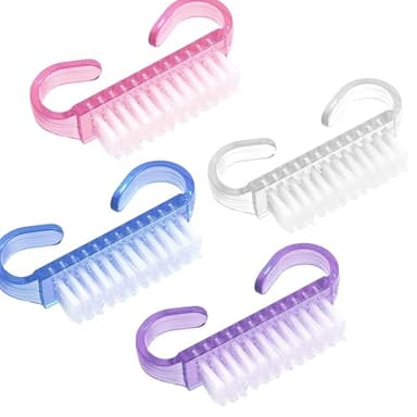 Set de 4 Brosses à Ongles à Manche, Brosses de Nettoyage pour Ongles, Brosse Manuelle Ergonomique pour Soins des Ongles, Nettoyage et Manucure, Brosse de Nettoyage pour Mains, Pinceau Nail Art