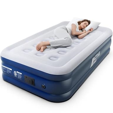 Active Era Matelas Gonflable 1 Place 99×188×36,5 cm – Confort Max, Pompe Électrique Intégrée, Gonflage Rapide 1,5 Min, Doux & Velours, Idéal Maison et Invités