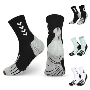 OFFCUP Lot de 3 Paires Chaussettes de Compression, Chaussettes de Sport Homme Femme, Chaussette avec Support de Voûte Anti-Ampoule Chaussette pour Running Cyclisme Randonnée EU39-47