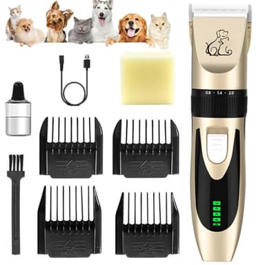 Unipampa Tondeuse Chien Professionnelle, Tondeuses électriques pour chiens Sans Fil, Tondeuse à poils d'animaux, Electrique Tondeuse, Silencieux Electrique Tondeuse pour Chien, Chats et Animaux