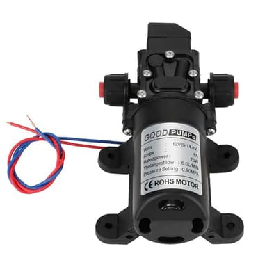 DeJivsin pompe a eau 12v, Pompe à membrane auto amorçante,70 W 6 A Auto-amorçante pour caravane, bateau, camping-car et jardin, pompe à membrane pour camping car, bateau, jardin