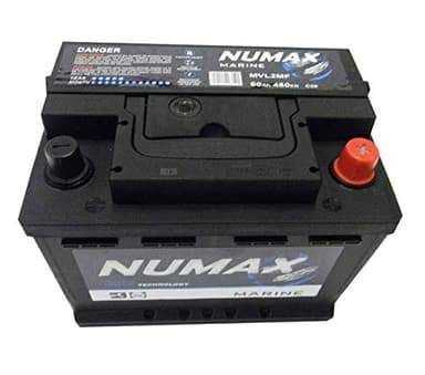 Numax - Batterie de démarrage Loisirs/Camping-cars Numax Marine LB2 MVL2MF 12V 60Ah / 480A, Petite