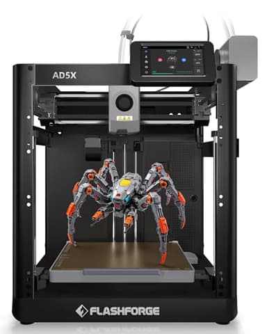 FLASHFORGE AD5X Imprimante 3D, Impression 4 Couleurs avec IFS, Impression Rapide 600mm/s, Nivellement Automatique, 300°C Extrudeuse Direct, Supporte PLA-CF,PETG -CF, Taille 220×220×220mm