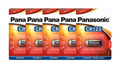 Pile au Lithium Panasonic CR123A 3V - Blister 1 x5 - Paquet de 5 Blister