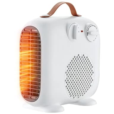 BioAura Radiateur soufflant 2000W, petit radiateur économe en énergie, radiateur électrique portable silencieux, ventilateur chauffant à 3 vitesses pour l'intérieur, salle de bain, chauffage d'appoin