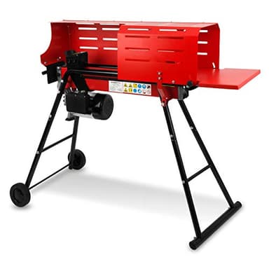 EBERTH Fendeur de buche fendeuse a bois electrique 2200W, hydraulique puissance de fendage de 7t, écran protection, 4 pieds, longueur buche max. 52cm et diamètre 25cm, 2 roues, 230V, horizontale
