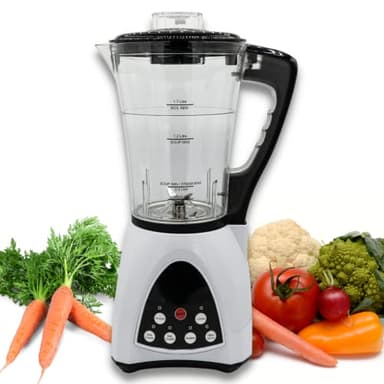 MULTI ROBOT Soupière électrique, Multifonction Blender Smoothie Maker, 1700 ml, Remuer, fouetter et cuisiner, puissant processeur alimentaire ultra-compact, Idéal pour les soupes, 6 programmes
