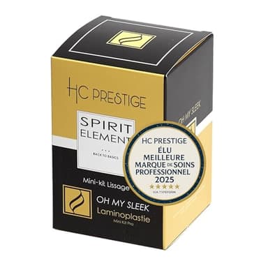 HC Prestige Mini Kit Laminoplastie Oh My Sleek – Lissage Pro Sans Fumée 4x100ml – Résultats 3 Mois – Kératine, Collagène, Protéines de Soie – Sans Formol ni Acide Thio – Made in France