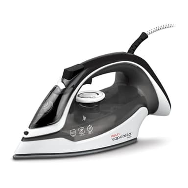 Polti Vaporella Quick Q080, Fer à Repasser Vapeur avec Semelle Revêtue en Céramique, Puissance Max 2600 W, Jet de Vapeur 180 g, Réservoir 300 ml, Noir et Blanc