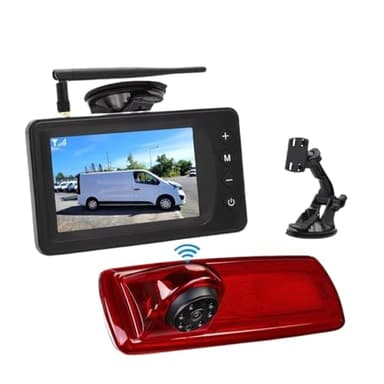 Caméra Rétroviseur pour Trafic 3, avec Feu Stop Et Écran HD 5 Pouces Caméra De Recul sans Fil AHD 1080P Voiture