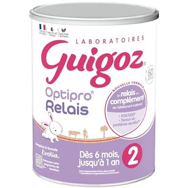 Guigoz Optipro Relais 2ème âge de 6 à 12 mois - Lait Bébé - 800g