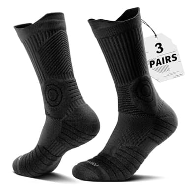 Findway Compression Chaussettes Running Homme Femme Chaussettes Sport Respirantes Anti Ampoule,Randonnée Contention&Sport Course (3 Paires)